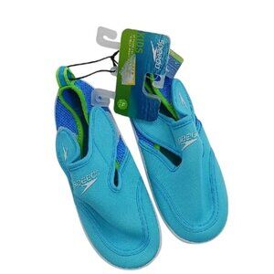 Speedo Water Shoes Blue Lightweight Hybrid Breathable Boys Size XL 11/12